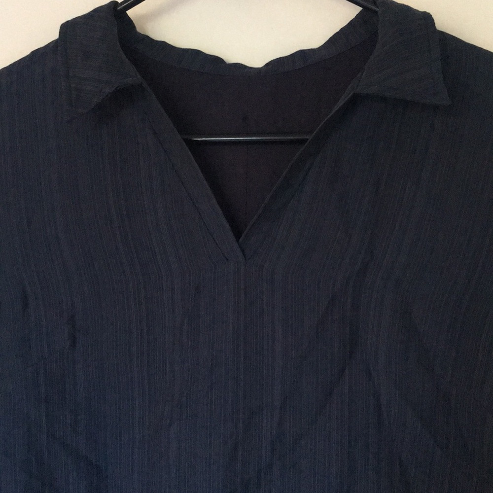 Navy shirt dress